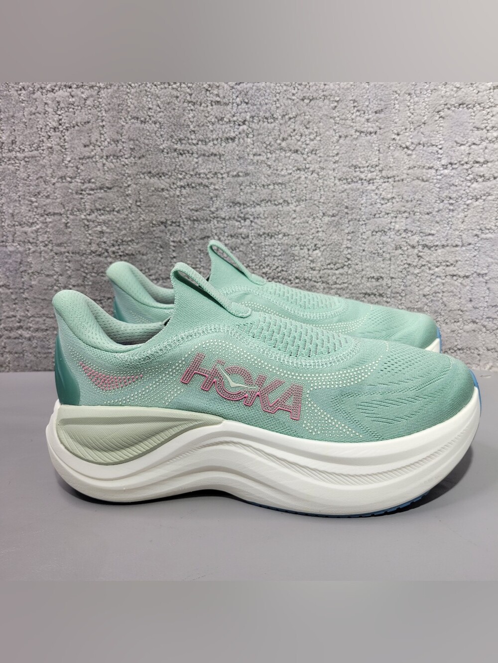 Hoka One Skyward Laceless Womens Size US 8.5B Jadeite Sea glass Recovery Shoes. - Picture 13 of 13